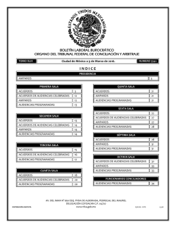 3 presidencia primera sala - Tribunal Federal de Conciliación y