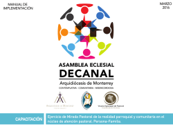 Ejercicio: Mirada pastoral de la realidad parroquial y comunitaria en