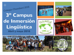 3º Campus de Inmersión Lingüística
