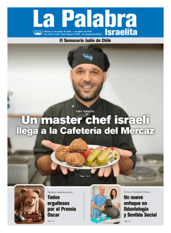 Un master chef israelí - La Palabra Israelita