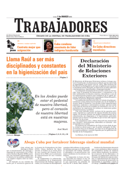 Lunes 7 de marzo de 2016 - Periódico Trabajadores