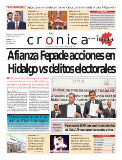 Versión Impresa - La Crónica de Hoy en Hidalgo