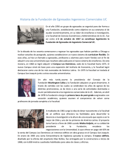 Historia de la Fundación de Egresados Ingenieros Comerciales UC