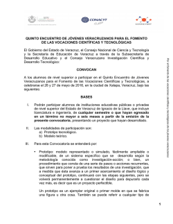 Convocatoria del Quinto Encuentro de Jóvenes Talento Veracruz