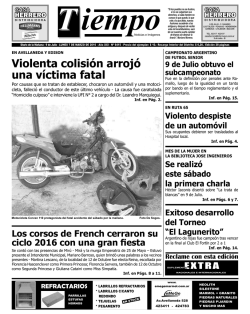 Violenta colisi&oacute;n arroj&oacute; una v&iacute;ctima fatal - Diario Tiempo Digital