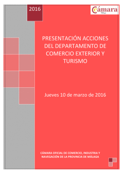 Plan Cameral de Internacionalización 2016 (Dossier Informativo)