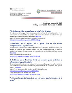 "El ciudadano debe ser dueño de su voto", dijo Urtubey