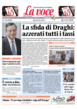 La sfida di Draghi - La Voce d`Italia