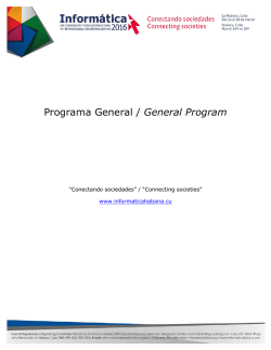 Programa General - Feria Internacional Informática 2016