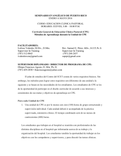 Prontuario - Seminario Evangélico de Puerto Rico