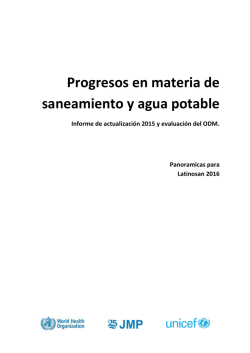 Progresos en materia de saneamiento y agua potable