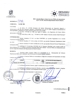 Bases Concurso P&uacute;blico