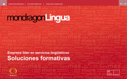 Presentación Corporativa MondragonLingua 2016