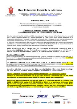 PNTD - Real Federación Española de Atletismo