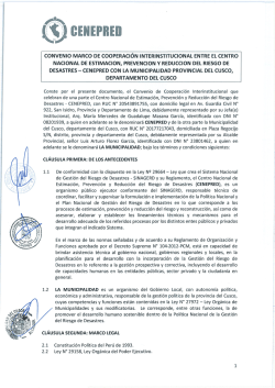 Convenio con la Municipalidad Distrital del Cusco