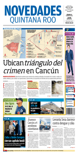 Ubican triángulo del crimen en Cancún