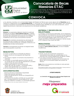 Convocatoria de Beca - udemex - Gobierno del Estado de México