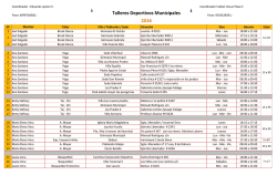 Talleres deportivos - Corporación de deportes de Puente Alto