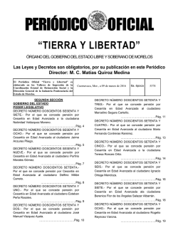 Click para ver Publicación - Periódico Oficial