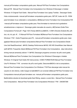 manual pdf formatear computadora gratis para