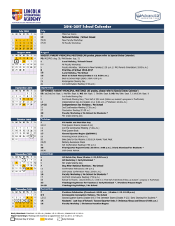School Calendar Template