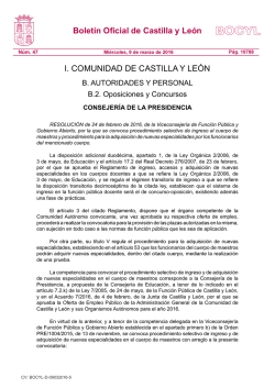 Convocatoria de Oposiciones…