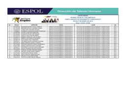 CRONOGRAMA PRUEBAS TÉCNICAS Y