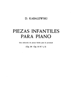 Page 1 D. KABALEWSK PIEZAS INFANTILES PARA PIANO Una