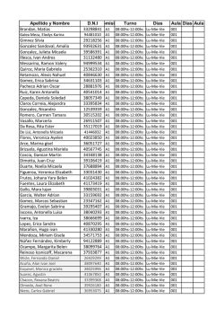 Días y horarios CIU / consultar aquí