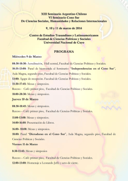 programa - CENTRO DE ESTUDIOS TRASANDINOS Y