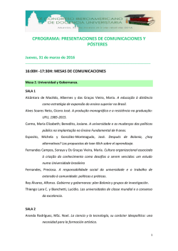 cprograma: presentaciones de comunicaciones y p&oacute;steres