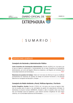 disposiciones generales - Diario Oficial de Extremadura