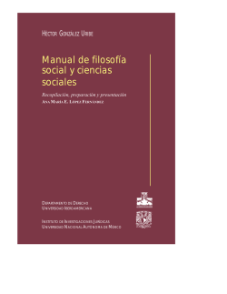 Manual de filosofia social y ciencias sociales
