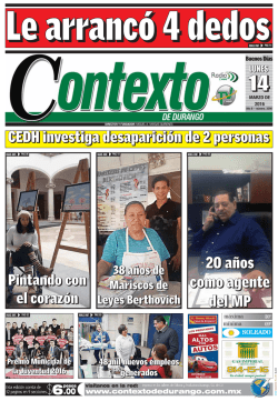 14/03/2016 - Periódico Contexto de Durango