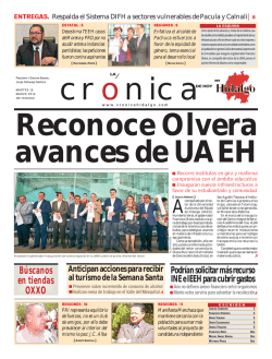 martes 15 de marzo 2016 - La Crónica de Hoy en Hidalgo