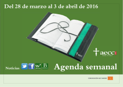 Agenda semanal - Asociación Española Contra el Cáncer