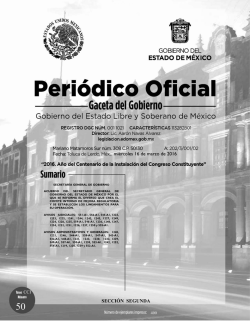 Acuerdo del Secretario General de Gobierno del Estado de México
