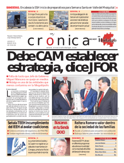 jueves 17 de marzo - La Crónica de Hoy en Hidalgo