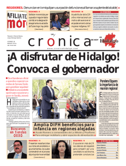 viernes 18 de marzo - La Cr&oacute;nica de Hoy en Hidalgo
