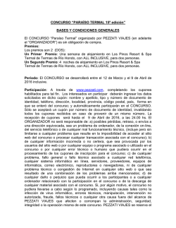 términos y condiciones del sorteo