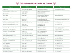 Gu&iacute;a de Agencias para viajar por Chiapas