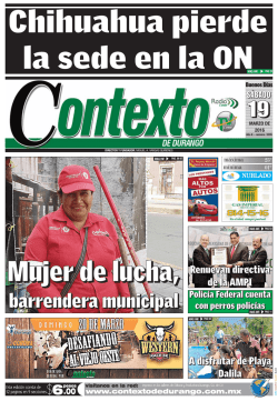 barrendera municipal - Peri&oacute;dico Contexto de Durango