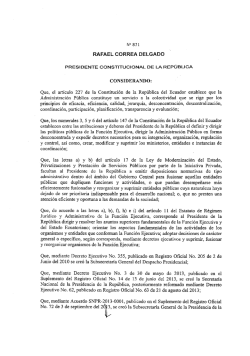 Descargar el Decreto 871 - Presidencia de la República del Ecuador