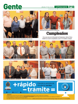 Cumplea&ntilde;os - La Prensa Austral