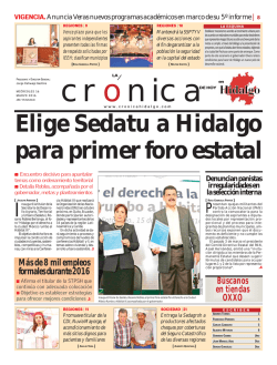 miercoles 16 de marzo - La Crónica de Hoy en Hidalgo