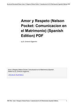 Amor y Respeto (Nelson Pocket: Comunicacion en el