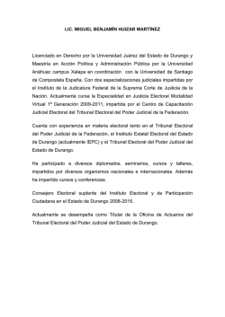 Curriculum - Tribunal Electoral