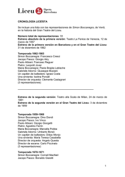 1 CRONOLOGÍA LICEÍSTA Se incluye una lista con las