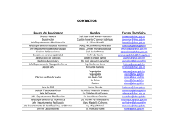 CONTACTOS Puesto del Funcionario Nombre Correo Electr&oacute;nico