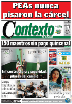 Infraestructura y seguridad, pilares del cambio
